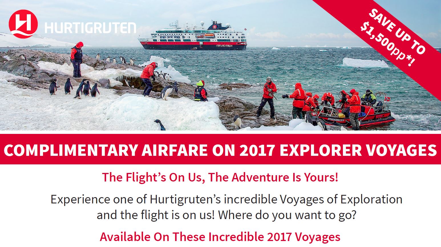 Complimentary Air on 2017 Explorer Voyages